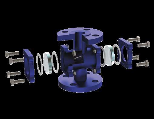 Exploded assembly view of the Flapper Type Double Window Sight Flow Indicator showing numbered components
