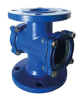 Mild steel double window sight flow indicator with robust body and two toughened glass windows