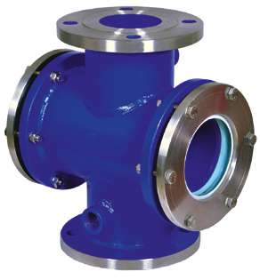 Mild steel jacketed double window sight flow indicator with jacket body and two glass windows