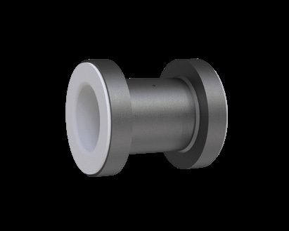 PTFE lined distance piece showing vent hole, outer diameter and inner liner