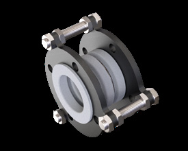 PTFE machined high pressure bellow with cut convolutions and stainless reinforcing rings